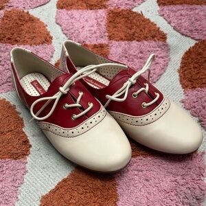 B.A.I.T. Stylish Red and Cream Women's Shoes - never worn